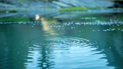 Obraz premium Water ripples forming circles