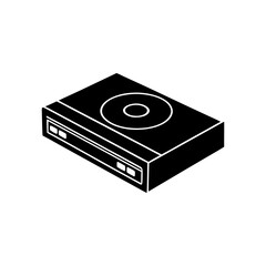 Obraz premium DVD Player silhouette vector