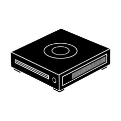 Obraz premium DVD Player silhouette vector