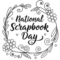 NATIONAL SCRAPBOOK DAY vector illustration