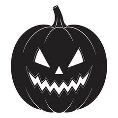 Fototapeta premium Hand drawn halloween pumpkin silhouette 