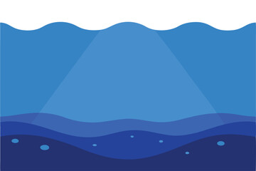 Fototapeta premium deep-blue-ocean-with-light-rays-piercing-through-t.eps