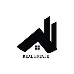 Real Estate Logo. Construction Architecture Building Logo Design Template Element.