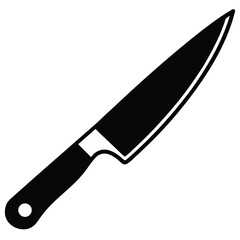 chef knife silhouette vector illustration
