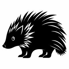 Minimalist Porcupine Silhouette