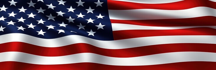 Obraz premium The American flag displayed on Memorial Day, the 4th of July, and Labor Day.