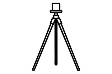 tripod silhouette vector illustration