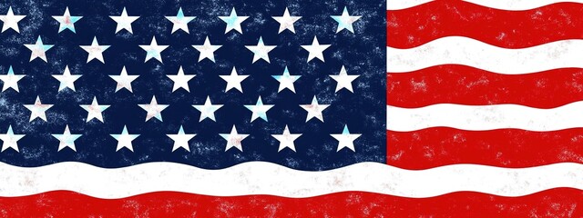 Obraz premium The American flag displayed on Memorial Day, the 4th of July, and Labor Day.