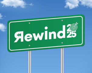 Vibrant green road sign centered with 