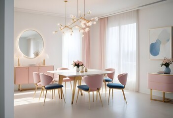 Fototapeta premium Photo interior modern design room 3d illustration