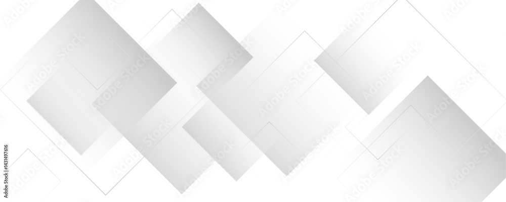 Aufkleber abstract white background. square geometric pattern modern and minimal concept white and gray color 