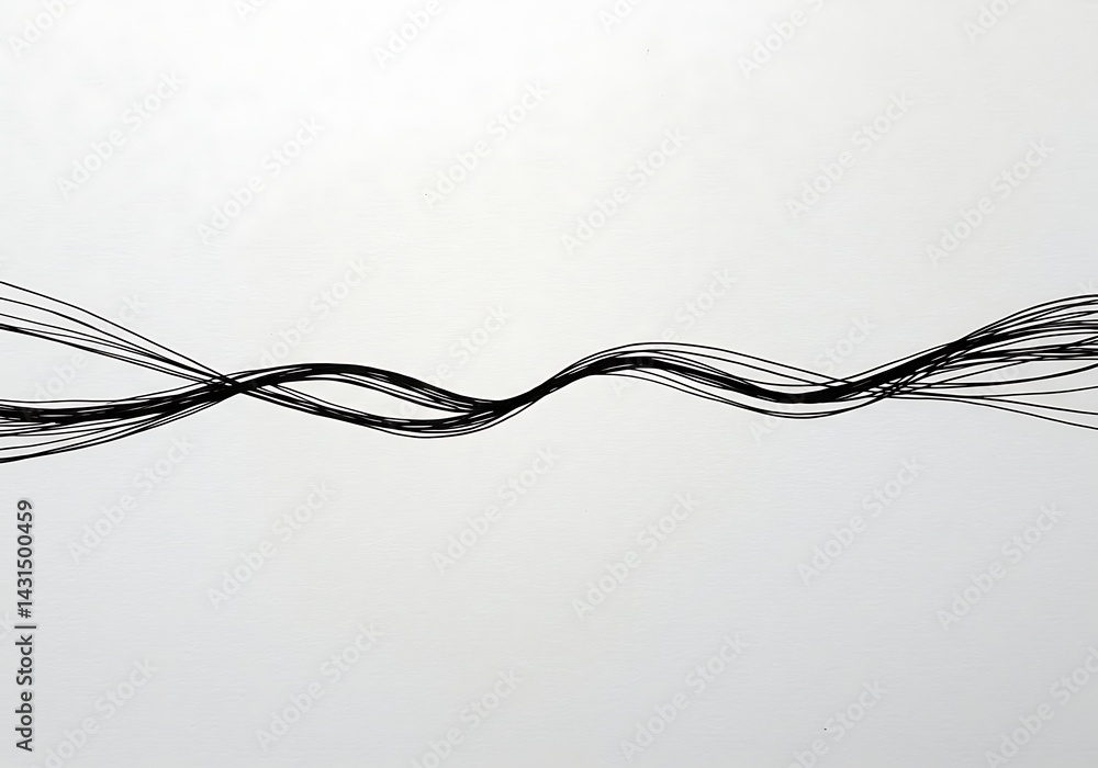 Poster an elegant graphic representation of lines, evoking a sense of flow and dynamism