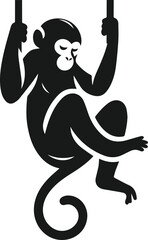 Vector monkey silhouette