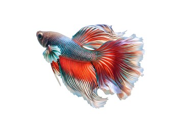 Fototapeta premium Colorful betta fish displaying vibrant hues