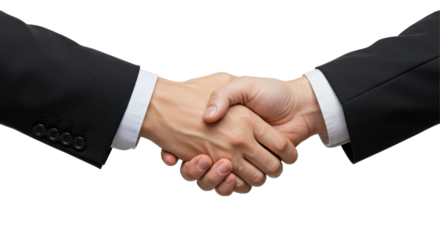 A firm handshake seals a business deal promise of cooperation