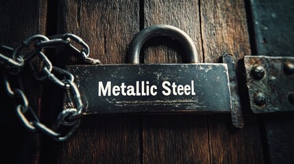 Padlock, steel, chain, wood, security, safety, texture, grunge