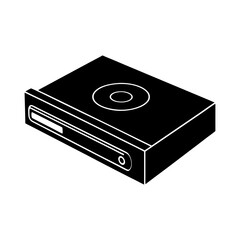 Fototapeta premium Blu-ray Player silhouette vector