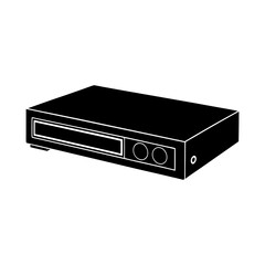 Fototapeta premium Blu-ray Player silhouette vector