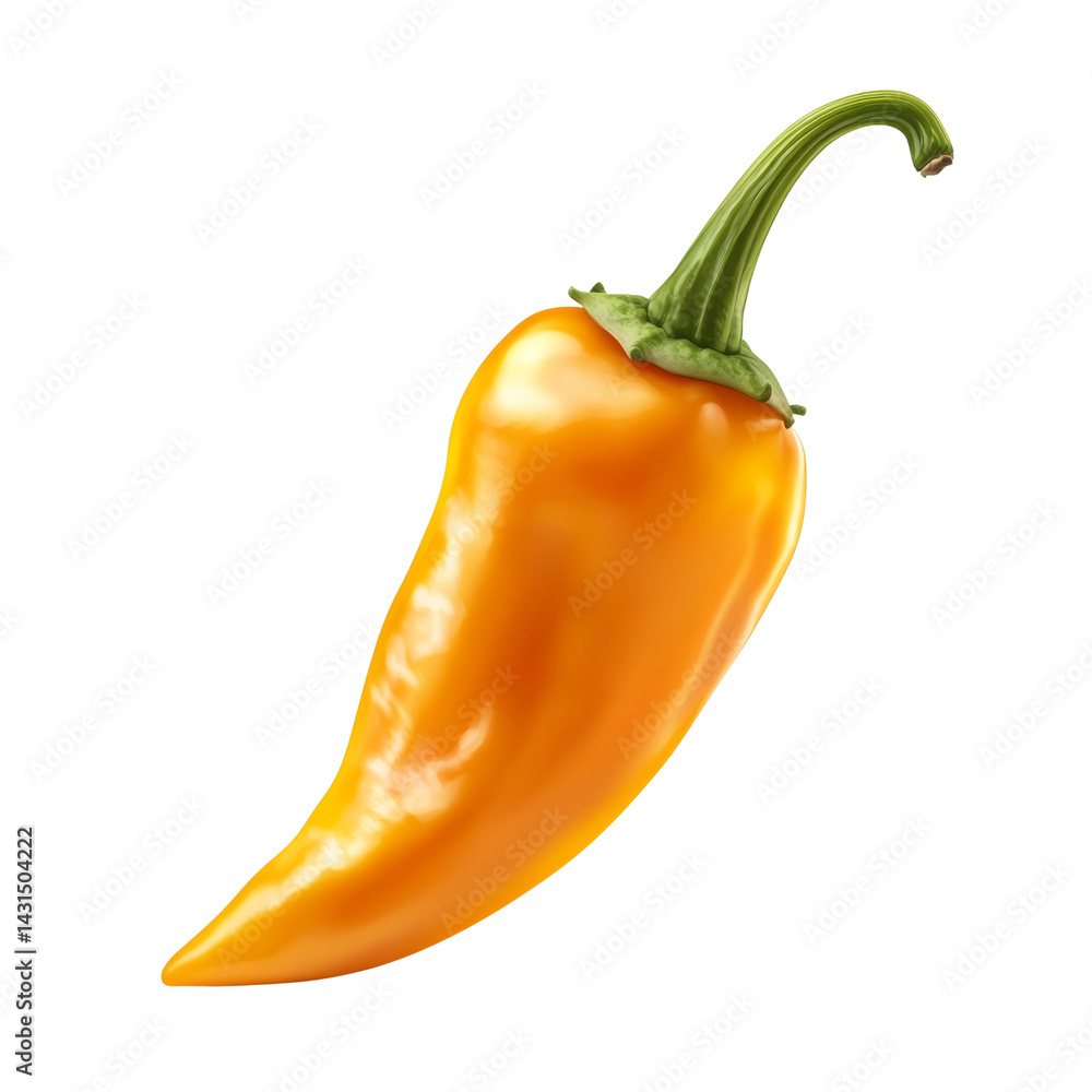Poster radiant golden pepper showcasing vivid color and captivating form on a clean backdrop