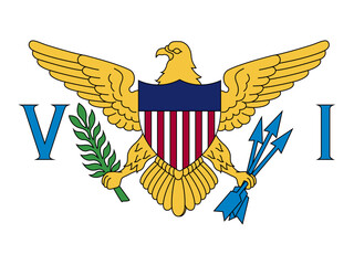 United States Virgin Islands National Flag Vector