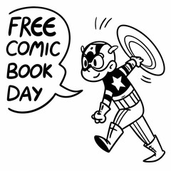 FREE COMIC BOOK DAY vector illustration
