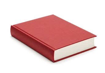Red hard cover book isolated illustration stock image education knowledge
