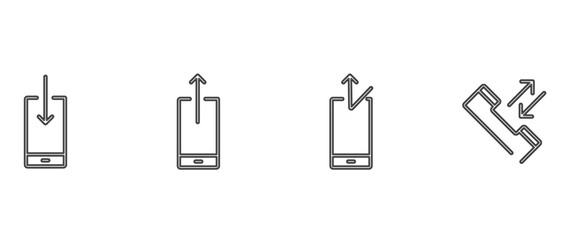 phone mode icon set