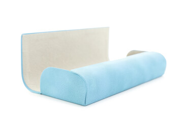One open glasses case isolated on white