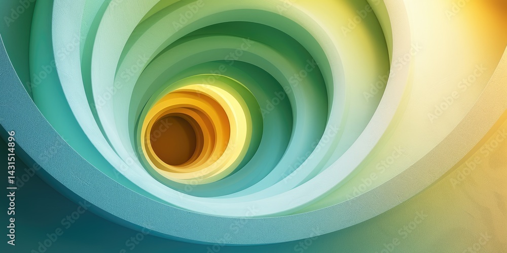 Poster abstract flowing fabric like waves in green and yellow tones. modern background design for art and p