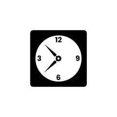 Wall Clock Silhouette Vector Design Isolated 