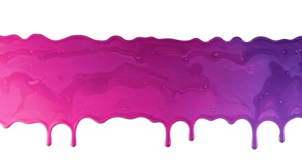Pink purple gradient with dripping paint effect on white background.
