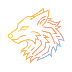 wolf  icon vector