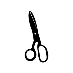 Scissor silhouette vector isolated on white 