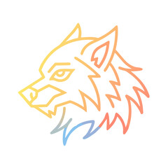 Obraz premium wolf icon vector