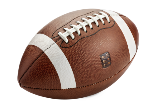 American football ball isolated on white background