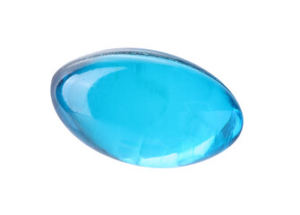 Collagen capsule isolated on white. Dietary supplement