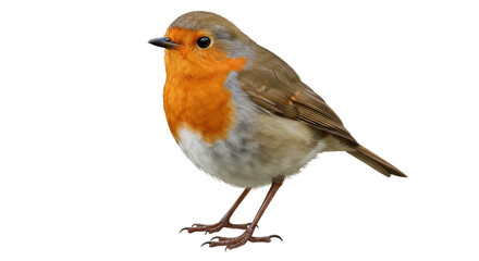 A vibrant robin stands out against the stark black background
