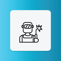 Icon of an industrial welding robot, symbolizing automation in manufacturing and assembly lines.