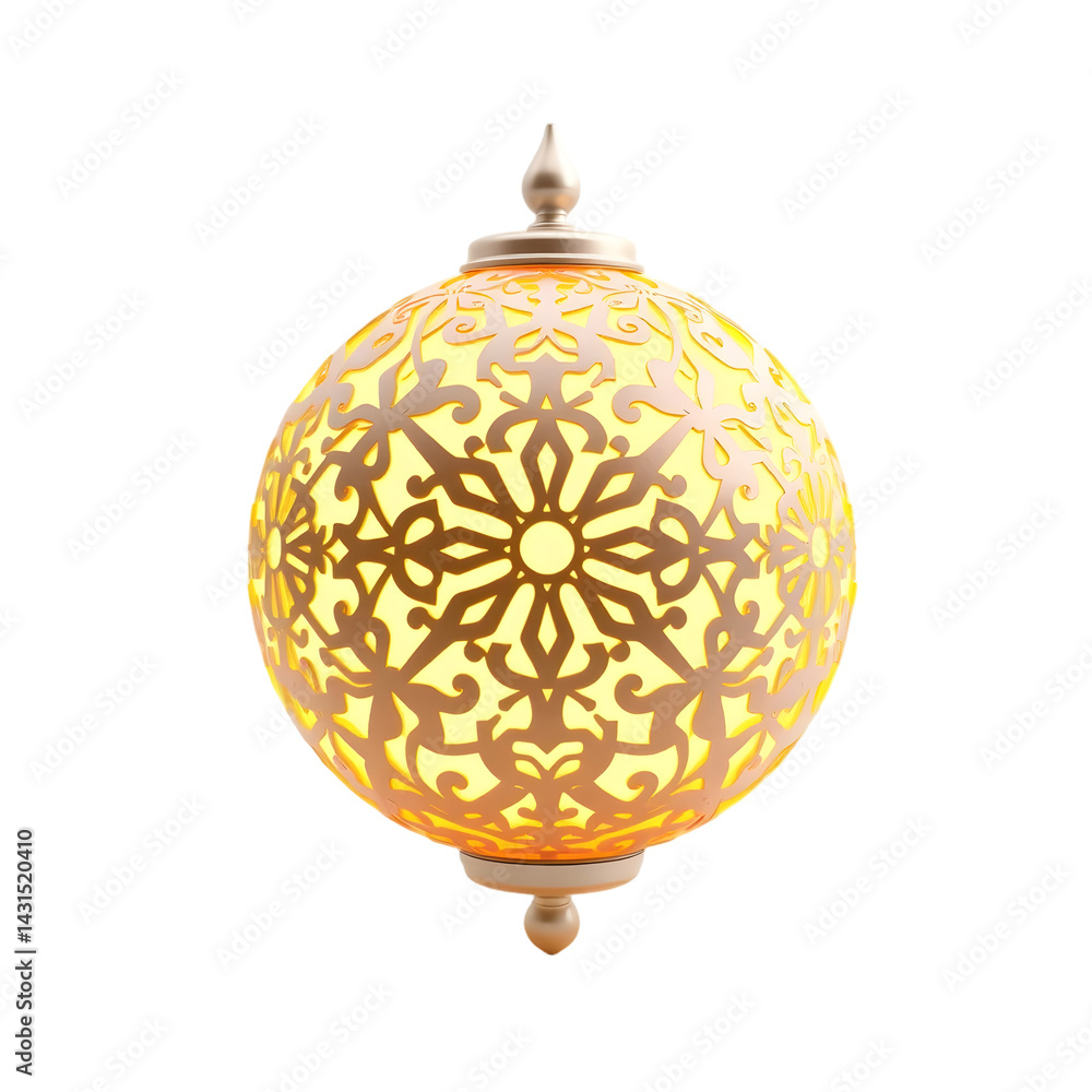 Leinwandbilder luminous orb, intricate design. glowing sphere with detailed patterns, isolated on white. perfect fo