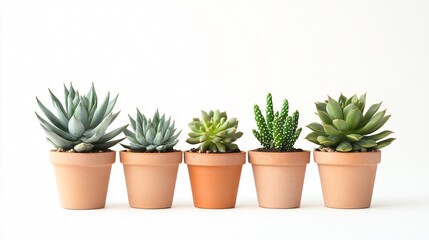 Obraz premium Succulent Arrangement in Pot - Front View