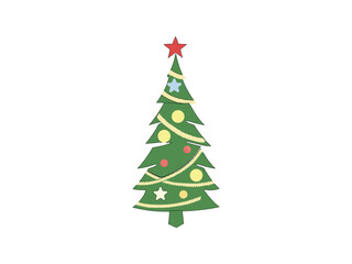 Beautiful Christmas tree graphic with simple design. Christmas tree illustration for holiday design. Christmas tree graphic, perfect for holiday themed projects.