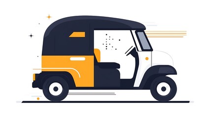 Obraz premium Auto-rickshaw Illustration