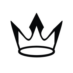 Vector black crown illustration drawing royalty king queen prince princess royal design graphic element icon