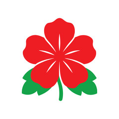 Hibiscus flower vector art illustration