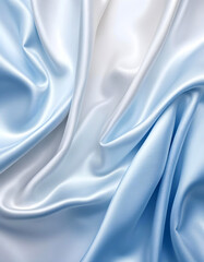 Obraz premium Light gray satin fabric with luxurious texture and beautiful flowing curves
