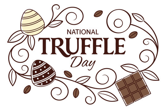 NATIONAL TRUFFLE DAY vector illustration