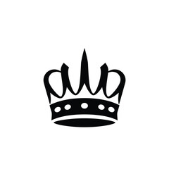 Royal crown vector graphic illustration for logo design and tattoo art concept and king queen symbol