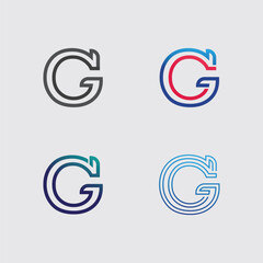 G logo design and G icon stock image graphic icon identity