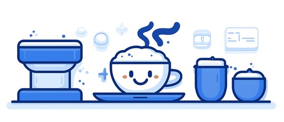 Coffee Maker and Cup