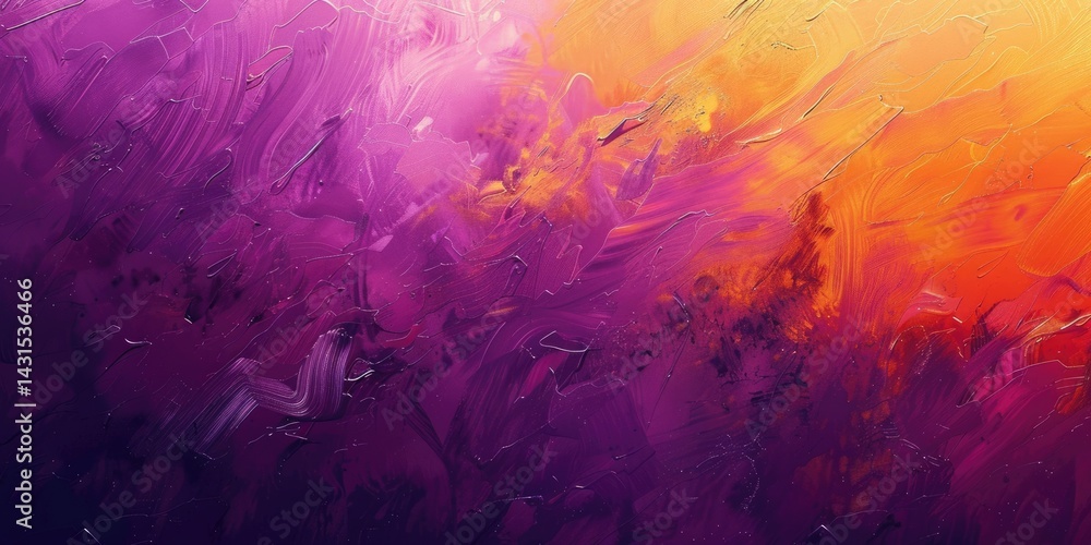 Poster abstract gradient waves in orange and purple hues. soft flowing texture design. background image of 